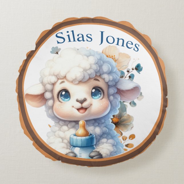 My Little Lamb Round Cushion (Front)