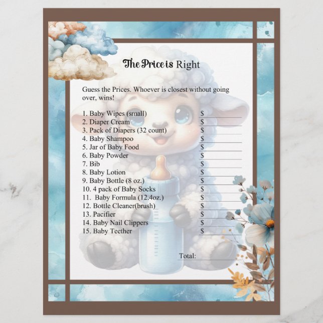 My Little Lamb_ The Price is Right Custom Letterhead (Front)