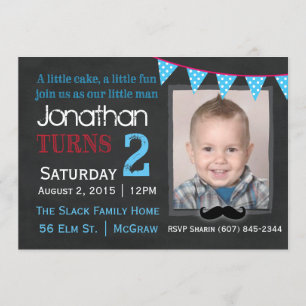 My Little Man Birthday Invitation