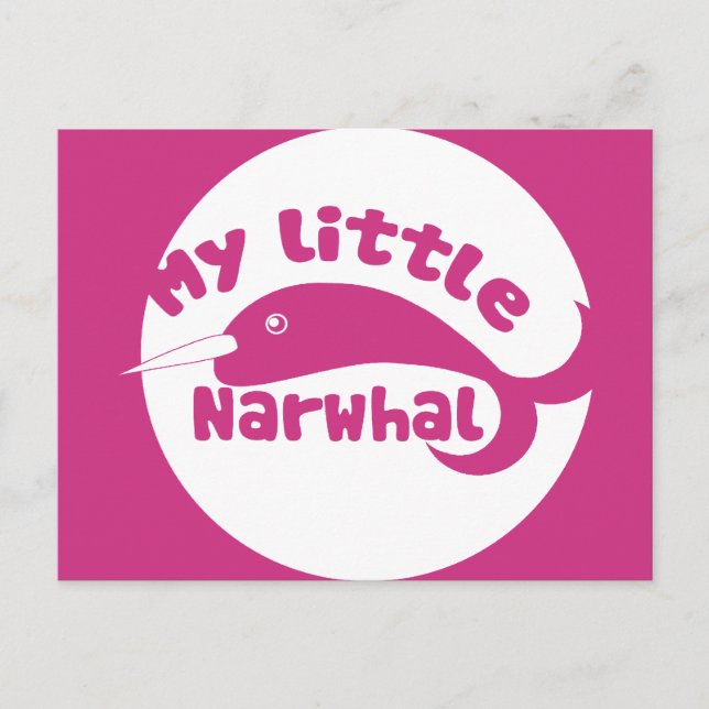 My Little Narwhal Postcard (Front)