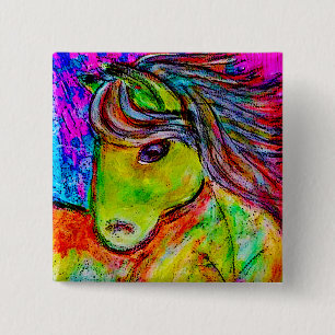 my little neon pony 15 cm square badge