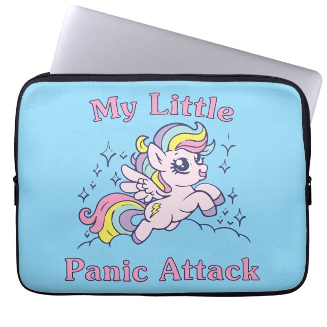 My little panic attack unicorn laptop sleeve (Front)
