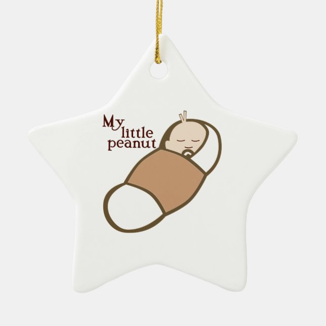 MY LITTLE PEANUT CERAMIC TREE DECORATION (Front)