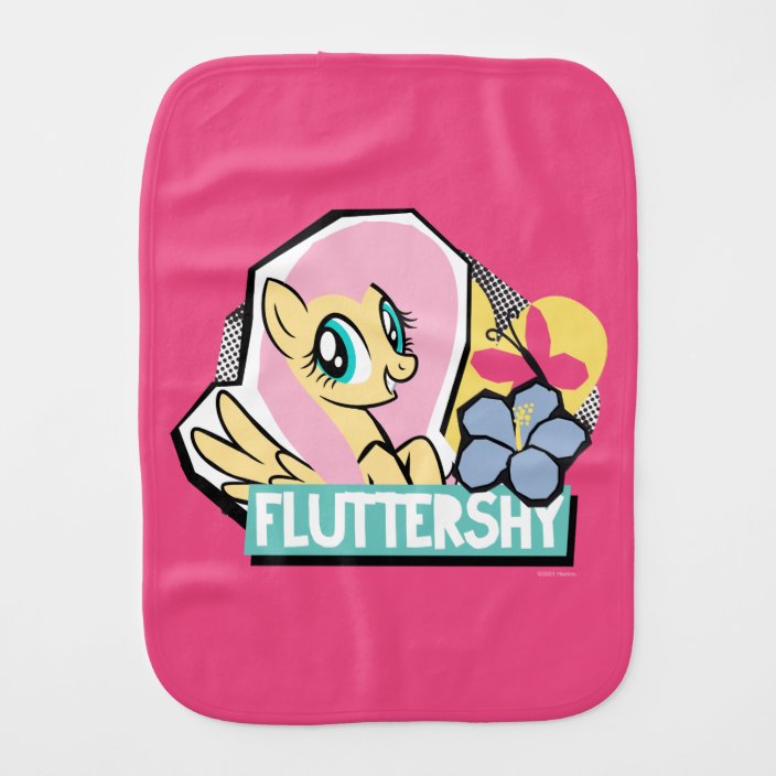 My Little Pony | Fluttershy Collage Badge Burp Cloth ...