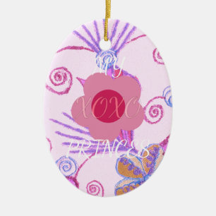 My Little Princess: Baby Pink Vector Inspirational Ceramic Tree Decoration