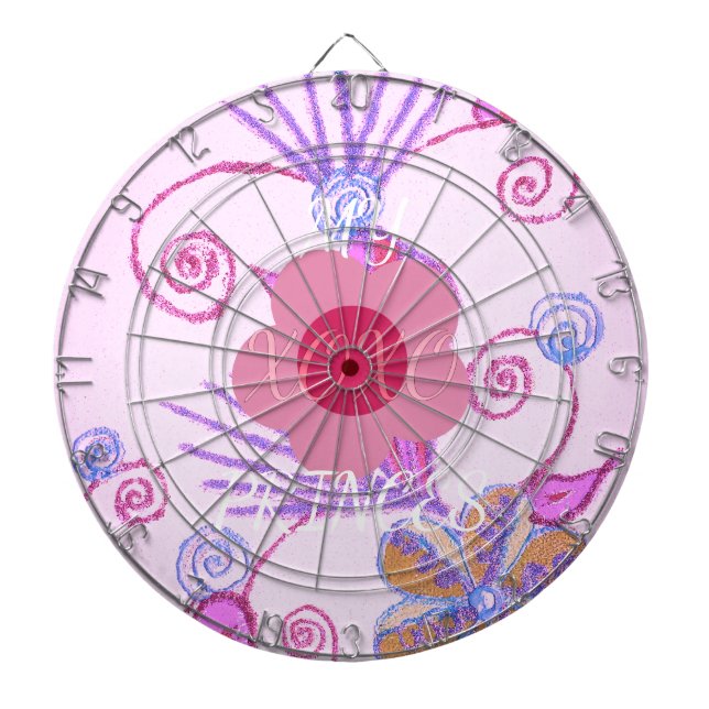 My Little Princess: Baby Pink Vector Inspirational Dartboard (Front)