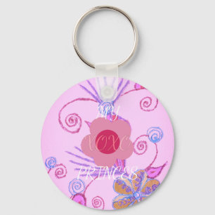 My Little Princess: Baby Pink Vector Inspirational Key Ring