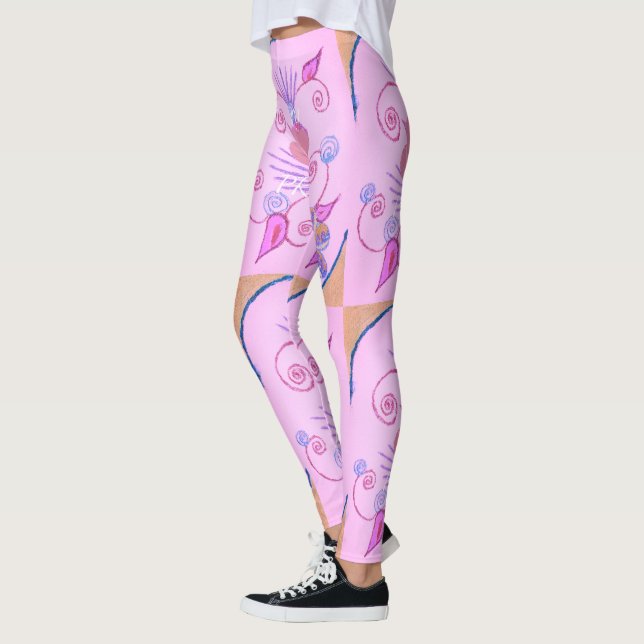 My Little Princess: Baby Pink Vector Inspirational Leggings (Left)