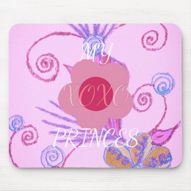 My Little Princess: Baby Pink Vector Inspirational Mouse Mat (Front)