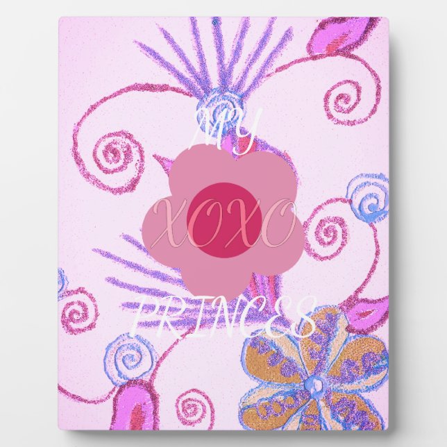 My Little Princess: Baby Pink Vector Inspirational Plaque (Front)