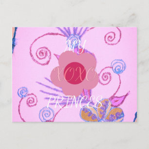 My Little Princess: Baby Pink Vector Inspirational Postcard