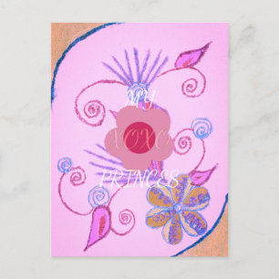 My Little Princess: Baby Pink Vector Inspirational Postcard