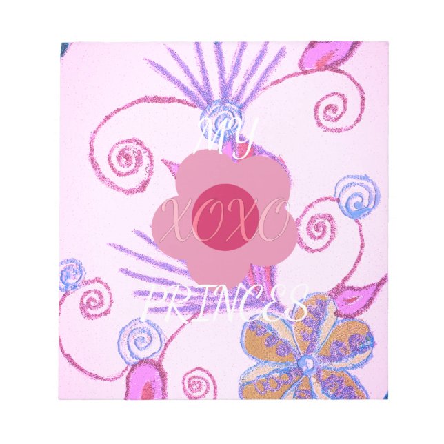 My Little Princess I love You XOXO Notepad (Front)