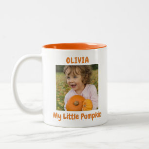 My Little Pumpkin Photo Two-Tone Coffee Mug