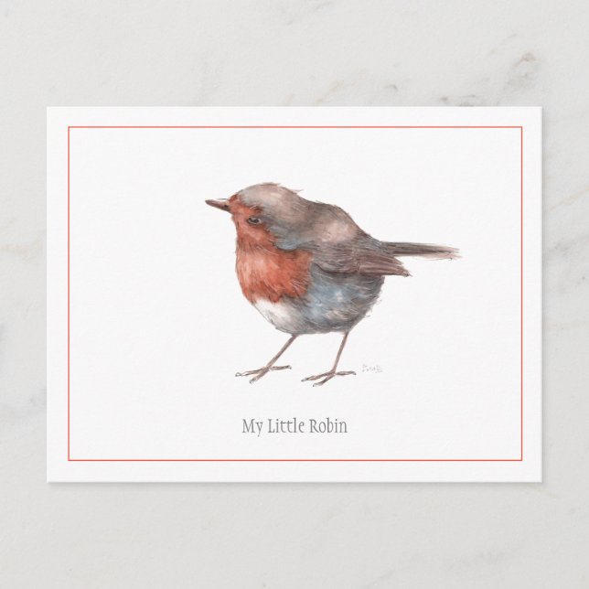 'My Little Robin' Postcard (Front)