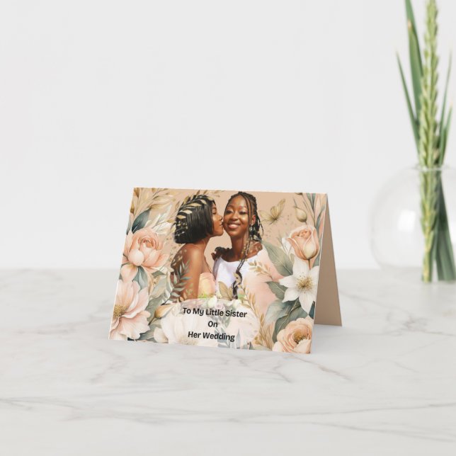 My Little Sister Wedding Day Card (Front)