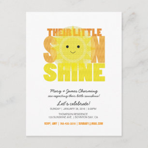 my little sunshine BABY SHOWER invitation