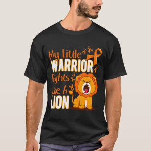 My Little Warrior Fights Like A Lion Leukaemia Awa T-Shirt