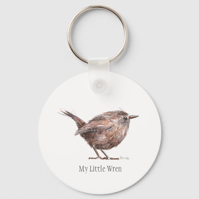 ‘My Little Wren’ Bird Keyring (Front)