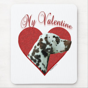 My Liver Dalmatian Valentine Mouse Mat