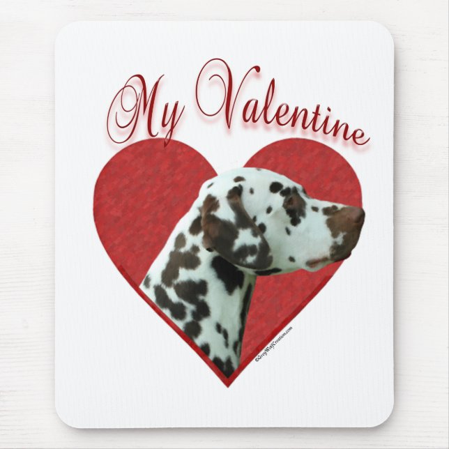 My Liver Dalmatian Valentine Mouse Mat (Front)