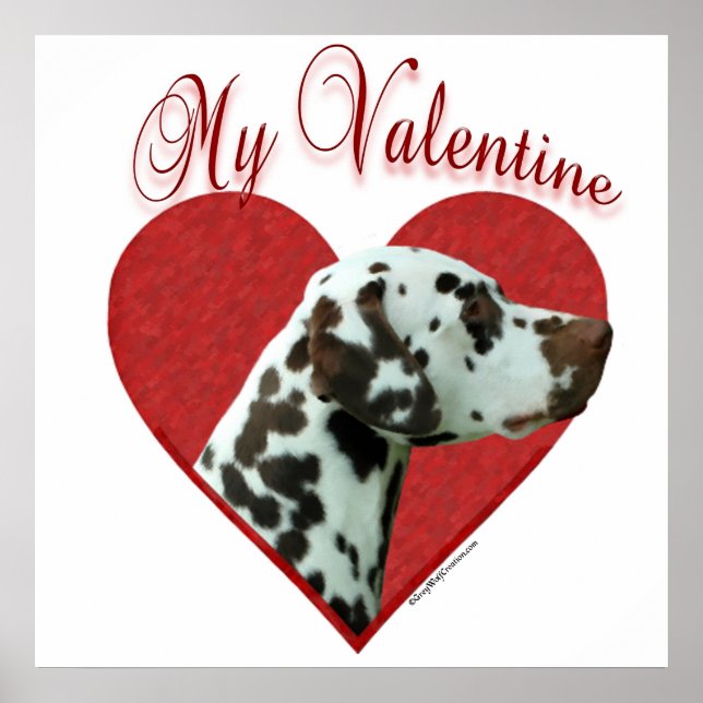 My Liver Dalmatian Valentine Poster (Front)