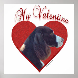 My Liver English Springer Spaniel Valentine Poster