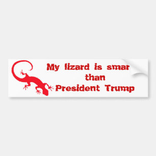 My lizard is smarter than President Trump Bumper Sticker