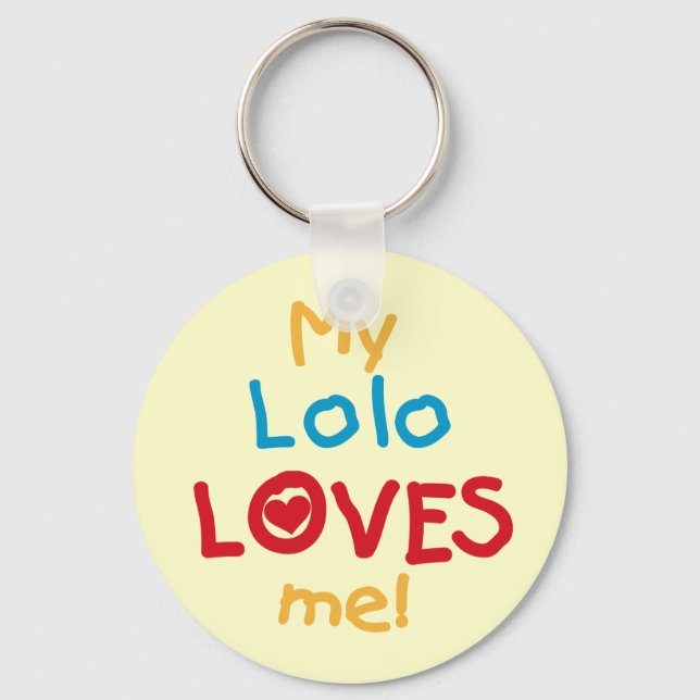 My Lolo Loves Me T-shirts and Gifts Key Ring (Front)