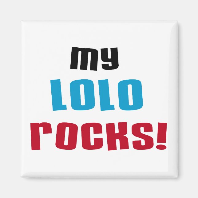 My Lolo Rocks T-shirts and Gifts Magnet (Front)