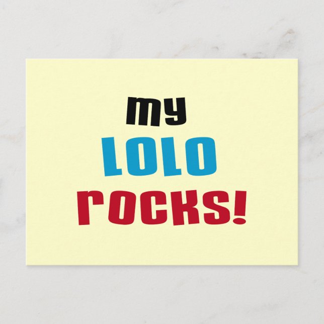 My Lolo Rocks T-shirts and Gifts Postcard (Front)