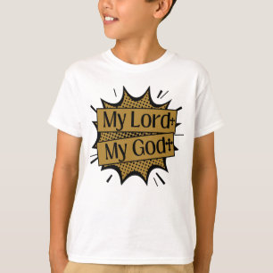 My Lord My God Biblical Cross Boy's T-Shirt