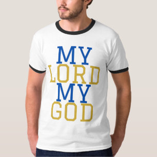My Lord My God Biblical Mens Ringer T-Shirt