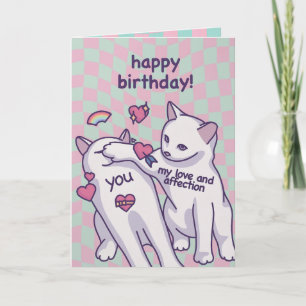My Love and Affection Birthday Slap – Funny Cat Gr Card