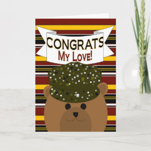 My Love - Army Soldier Congrats! Card