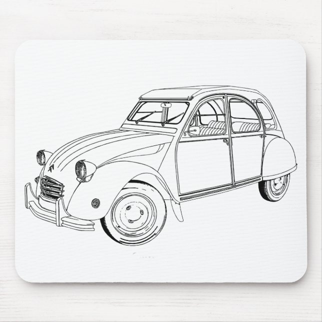 My Love: Citroën 2 CV Mouse Mat (Front)