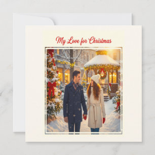 MY LOVE FOR CHRISTMAS MAN AND WOMAN SCENE TOGETHER CARD