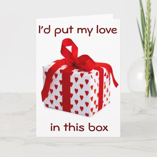 MY LOVE FOR U WON'T FIT IN THIS BOX HOLIDAY CARD (Front)