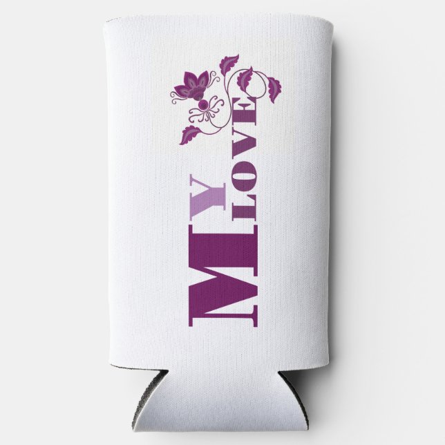 MY LOVE GIFT FOR GIRLFRIEND, WIFE, HUSBAND SELTZER CAN COOLER (Front)