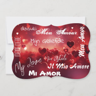 "My Love" in different languages Card