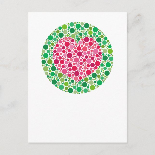 My Love is Colour Blind Postcard with copyspace (Front)