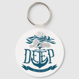My love is deep like the ocean key ring