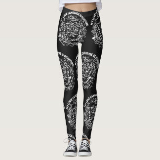 My Love Language Is Fighting - Funny Fighting Cats Leggings