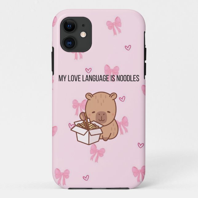 My Love Language Is Noodles | Kawaii Capybara iPho Case-Mate iPhone Case (Back)