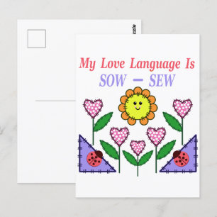 My Love Language Is Sow - Sew Postcard
