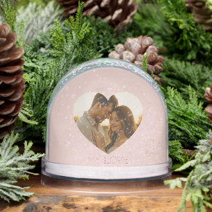 My love Minimal couple custom Snow Globes Snowglobe