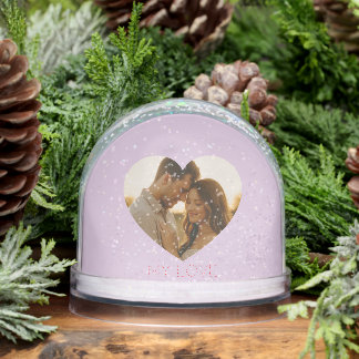 My love Minimal couple custom Snowglobe