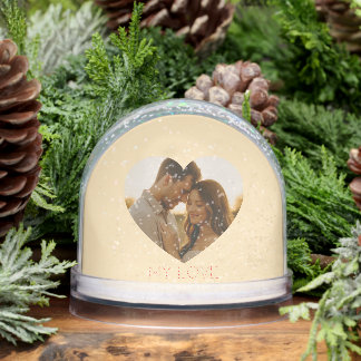 My love Minimal couple custom  Snowglobe