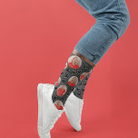 My Love, My Socks: Personalised Valentine's Day  Socks<br><div class="desc">Surprise your special someone with "My Love, My Socks" – a unique Valentine's Day gift crafted just for him. These charming socks feature a black background adorned with a pattern of two different circular photos of you, surrounded by whimsical black and white hearts. Designed to bring joy and add a...</div>