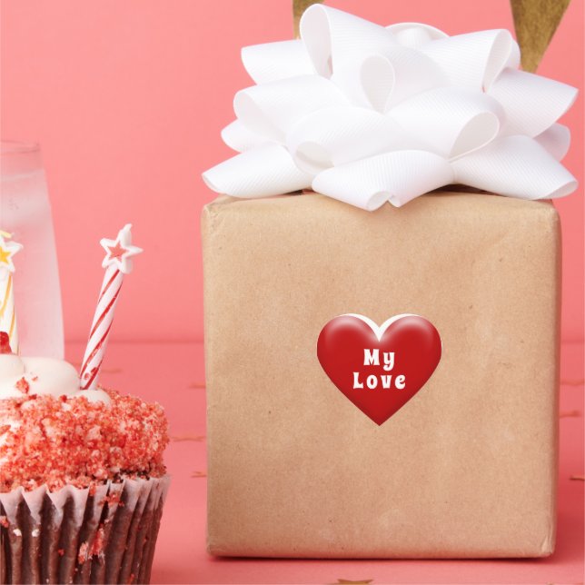My Love Red Heart Sticker (Party)
